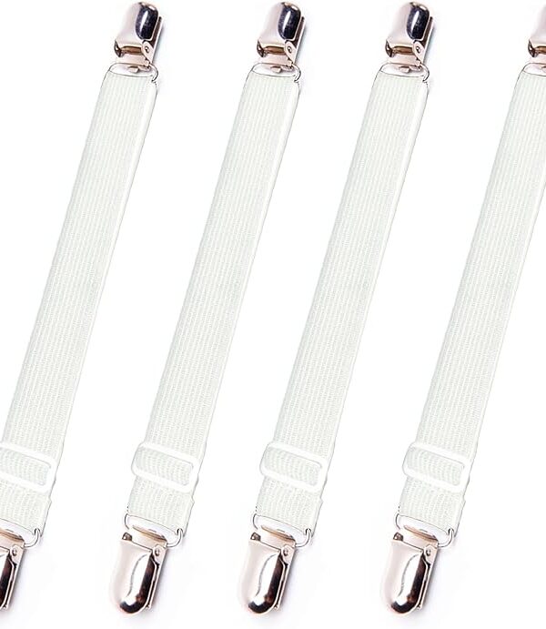 4er Set verstellbare Bettlakenspanner für Bezüge