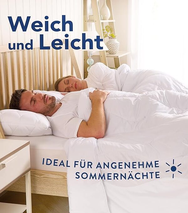 Sommerbettdecke 135x200 cm – leicht, atmungsaktiv, allergiker