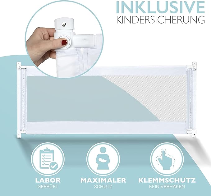 Verstellbares Sicherheitsbettgitter für Kinder – Bild 3
