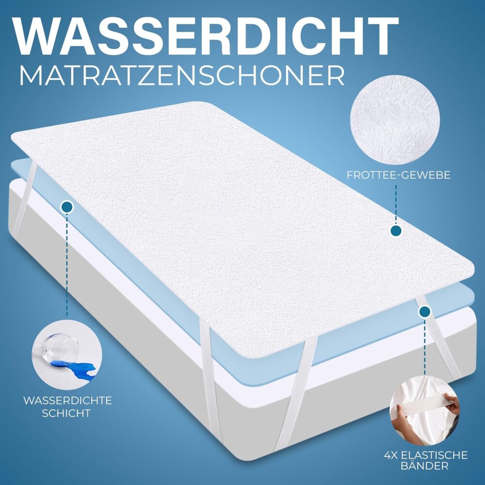 Wasserdichter Matratzenschoner 180x200 cm – Bild 5