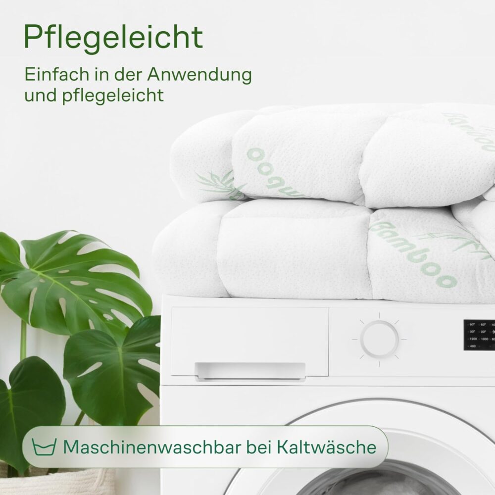 Bambus Topper 180x200 cm kühlend & atmungsaktiv – Bild 6