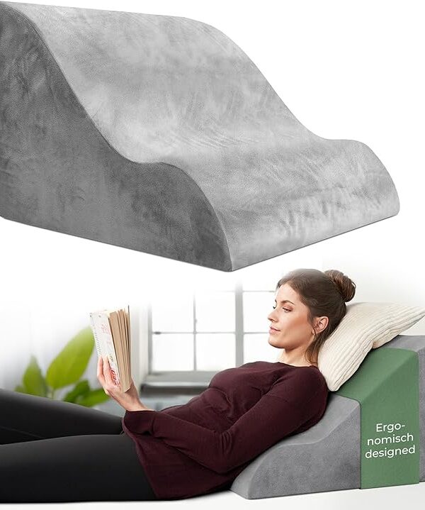 Ergonomisches Memory Foam Lesekissen fürs Bett