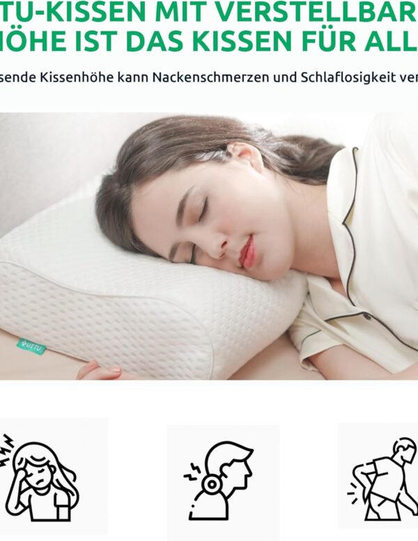 Ergonomisches Memory Foam Nackenkissen Atmungsaktiv