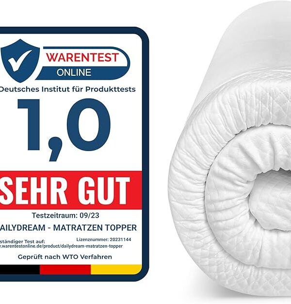 Visco Topper 160x200 cm mit Memory Effekt Aloe Vera