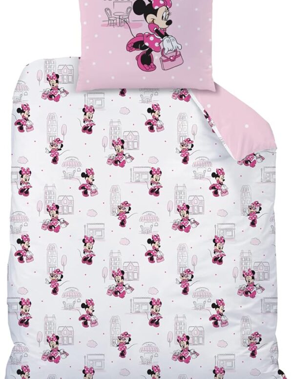 2-teiliges Kinder-Bettwäsche-Set Mädchen Maus-Motiv