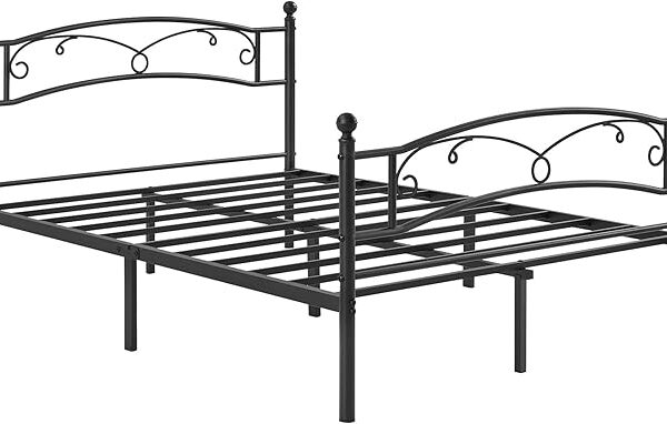 Metall-Bettrahmen 140x190 cm, robust, schwarz, montierbar