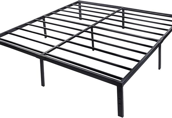 Modernes Metallbett Schwarz mit Lattenrost, 3 Größen