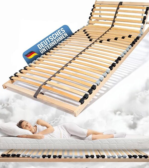 Lattenrost 90x200 cm mit verstellbarem Kopfteil