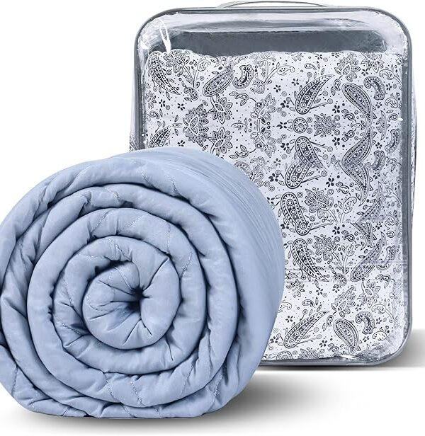 Gewichtsdecke 6 kg 130x190 cm mit Bezug, grau