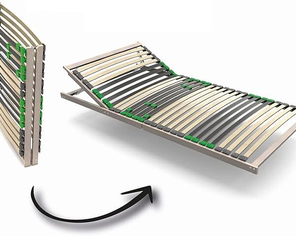 Lattenrost 90x200 cm, verstellbar, 7 Zonen, 28 Leisten