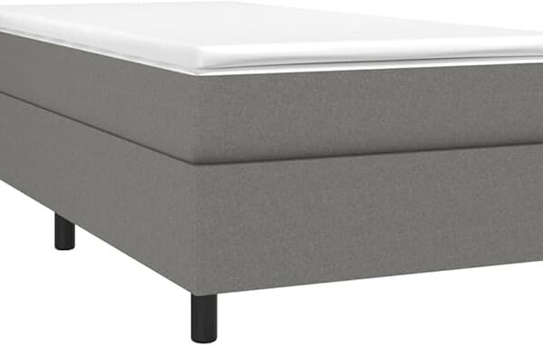 Polsterbett 90x200 cm, modern, mit Lattenrost, dunkelgrau