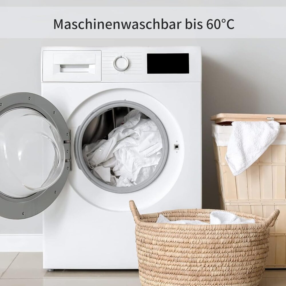 4-teiliges Bettwäsche-Set Anthrazit 135x200 Mikrofaser – Bild 7