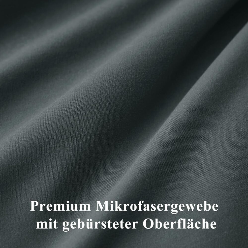 4-teiliges Bettwäsche-Set 135x200 cm in Grau – Weiche Mikrofaser – Bild 7
