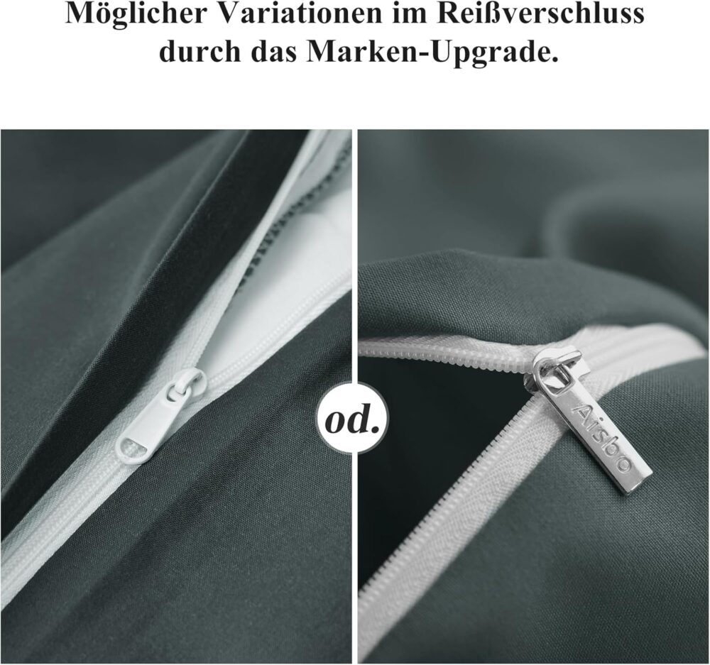 4-teiliges Bettwäsche-Set 135x200 cm in Grau – Weiche Mikrofaser – Bild 6
