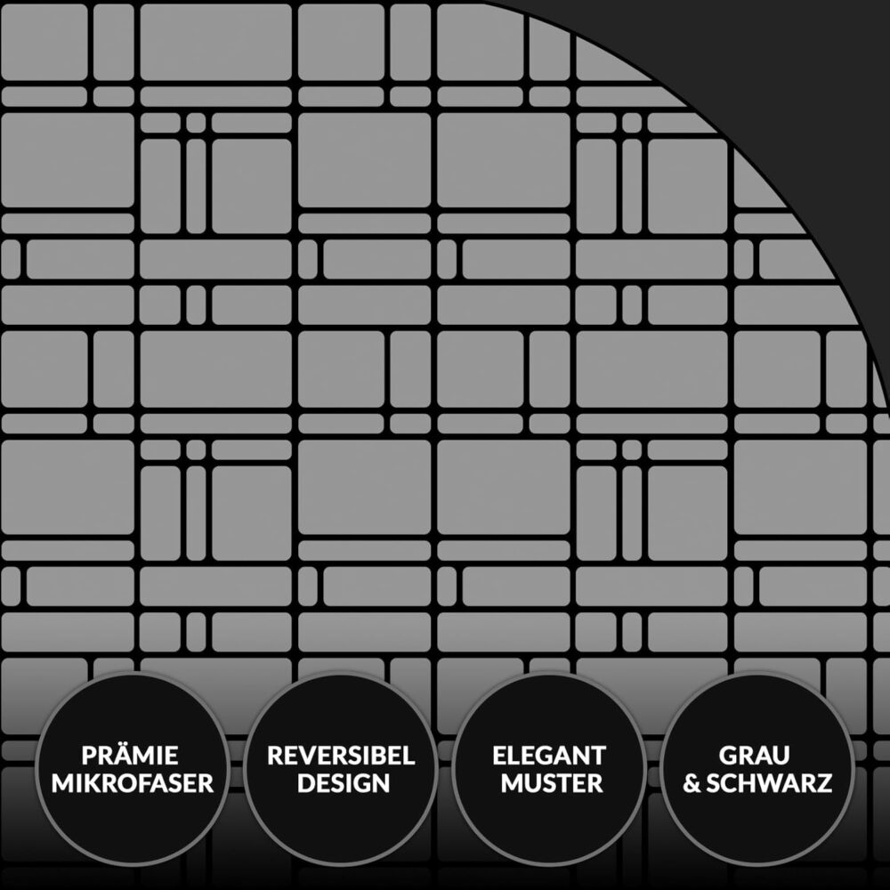 4-teiliges Bettwäsche-Set Anthrazit 135x200 Mikrofaser – Bild 9