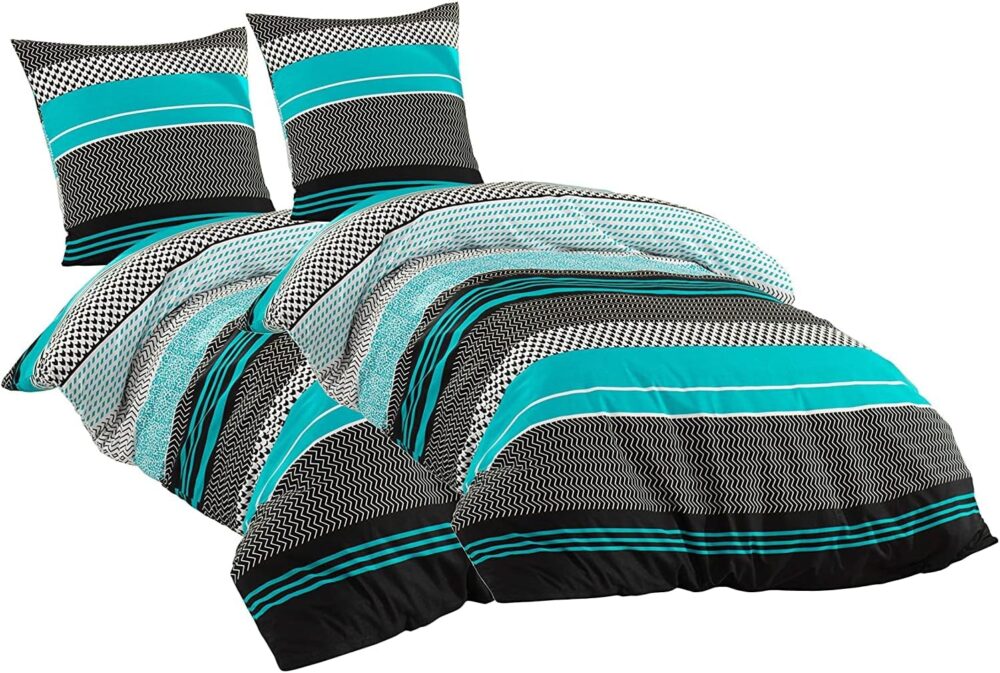 4-teiliges Baumwoll-Bettwäsche-Set 135x200 cm, mit RV – Bild 9