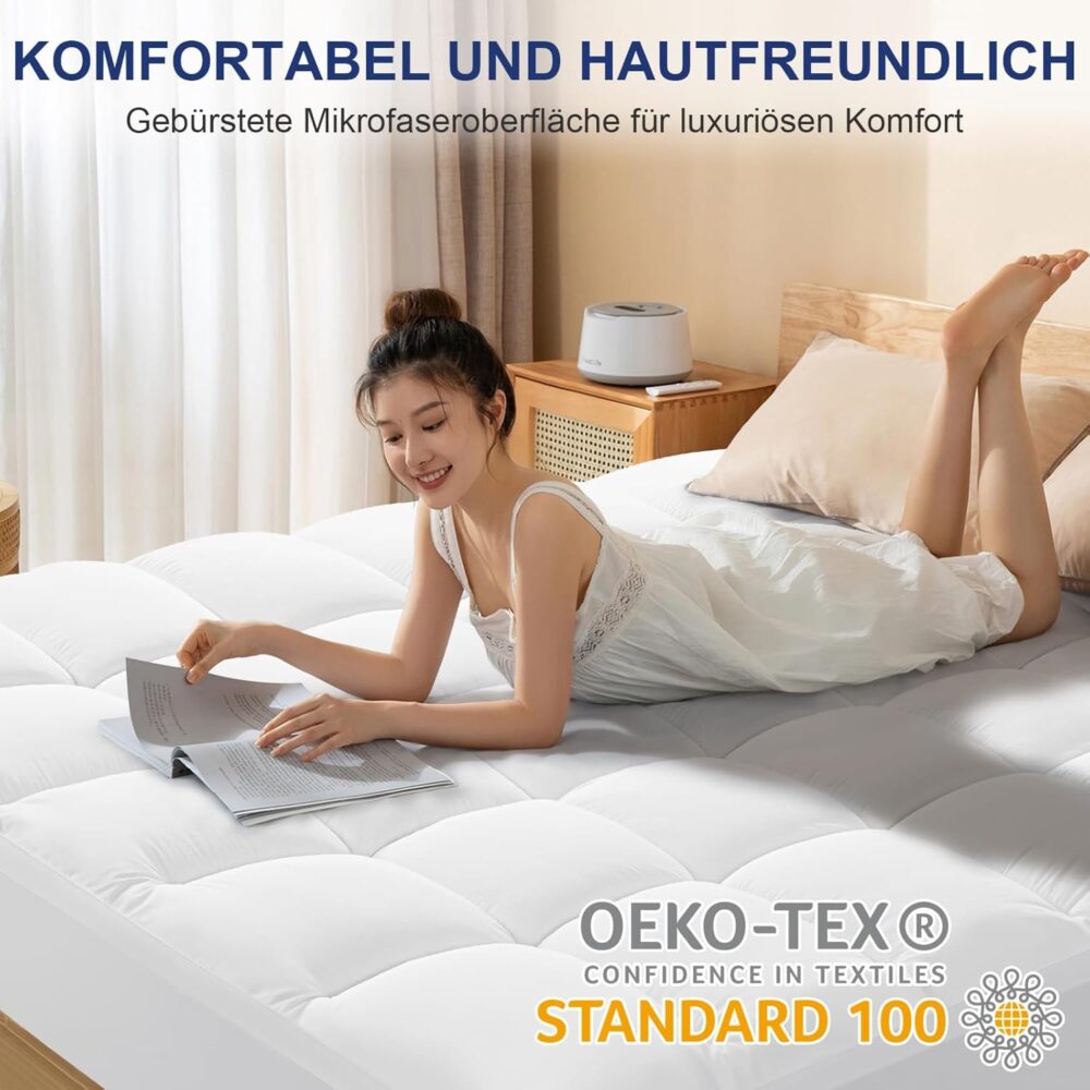 Luxus Matratzen Topper 180x200 cm weich gesteppt – Bild 8