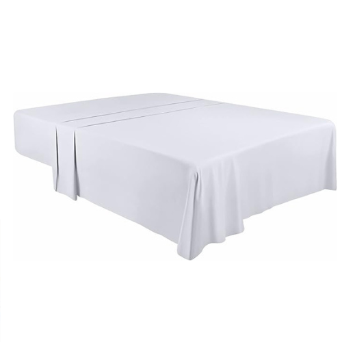Flaches Mikrofaser-Bettlaken 167x243 cm, weiß, weich