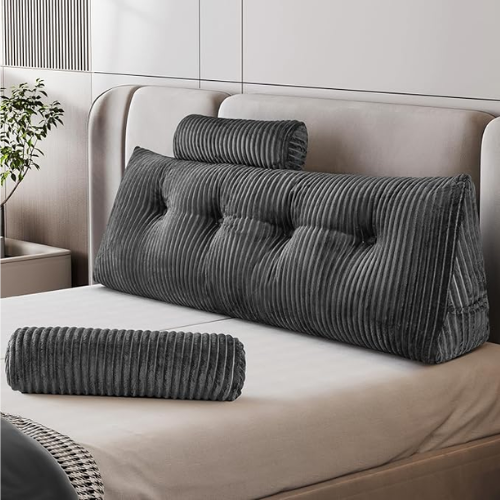 Gemütliches Lesekissen Keilform mit Seitenfach & Bezug