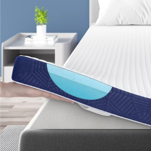 Gel-Memory-Foam Topper 120x200 cm ergonomisch waschbar