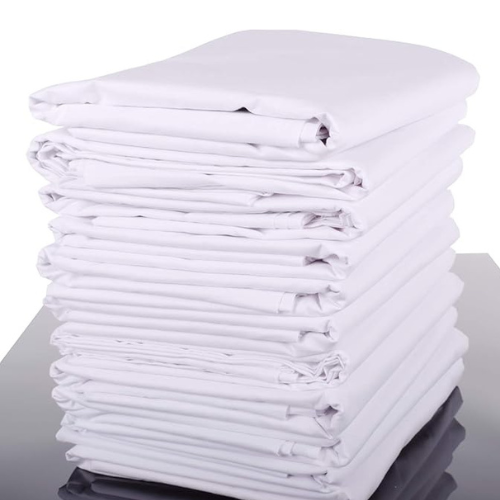 Glattes Baumwoll-Bettlaken, weiß, vielseitig nutzbar