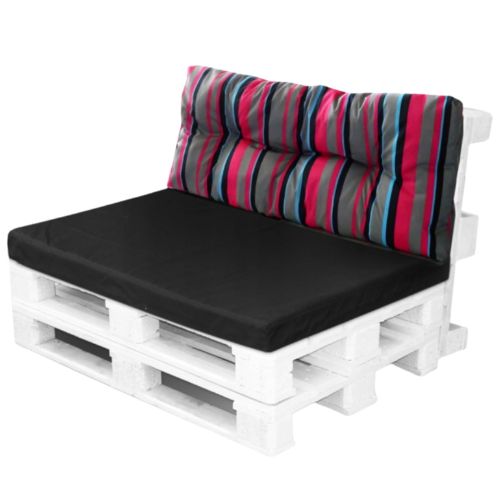 Matratze Kissen für Palettenmöbel Mehrfarbig Schwarz