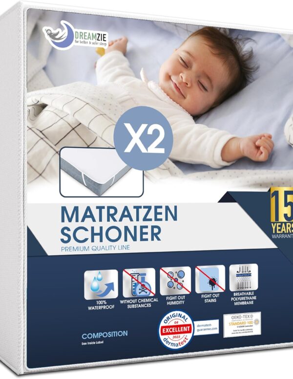 Wasserdichter Matratzenschoner 60x120 cm 2er Set
