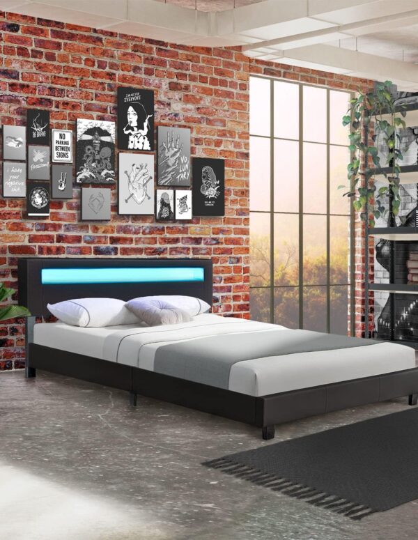 Comfort Upholstered Bed 3 Sizes 4 Color Options  High Q