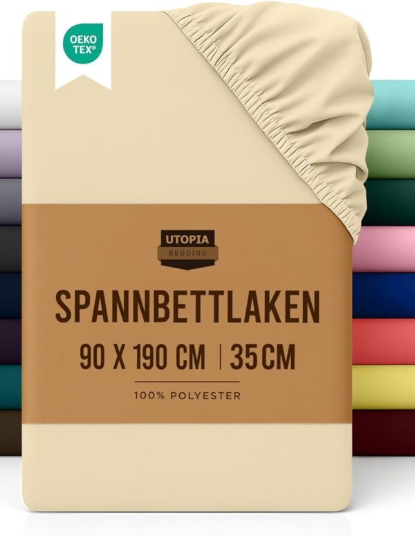 Tiefes Spannbettlaken aus gebürsteter Mikrofaser