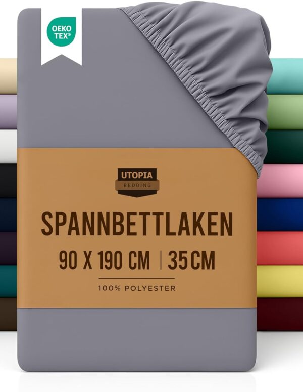 Tiefes Spannbettlaken aus gebürsteter Mikrofaser