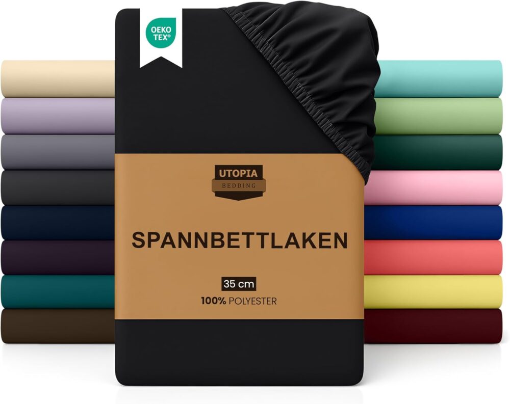 „Tiefes Spannbettlaken aus gebürsteter Mikrofaser“Fitted Sheets