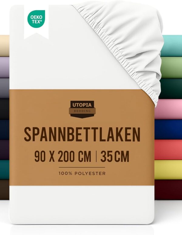 Tiefes Spannbettlaken aus gebürsteter Mikrofaser