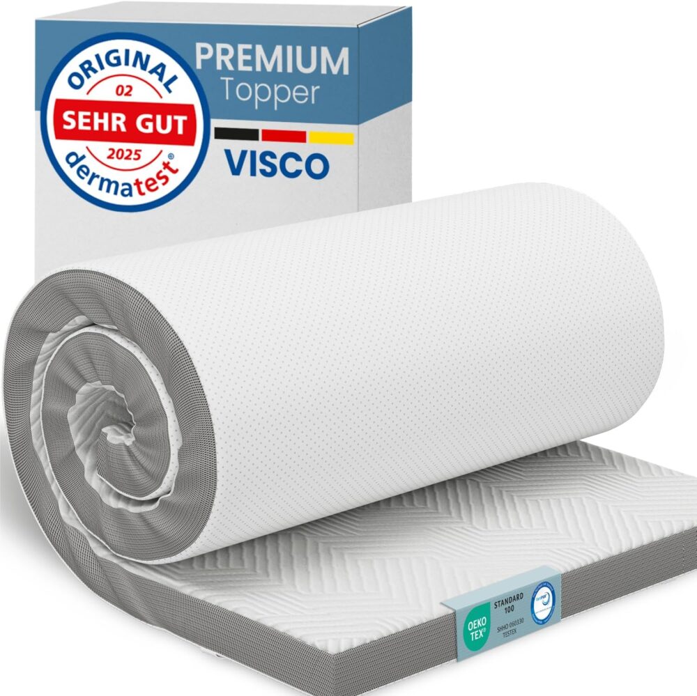 Visco Topper 90x190 cm 8 cm Hoch Memory Foam