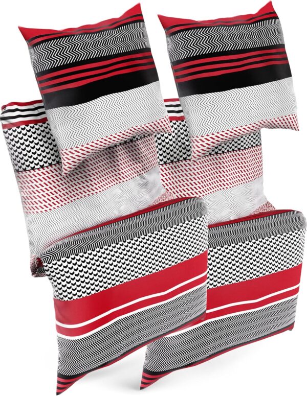 Renforcé Baumwolle Bettwäsche 4-teilig Rot Set