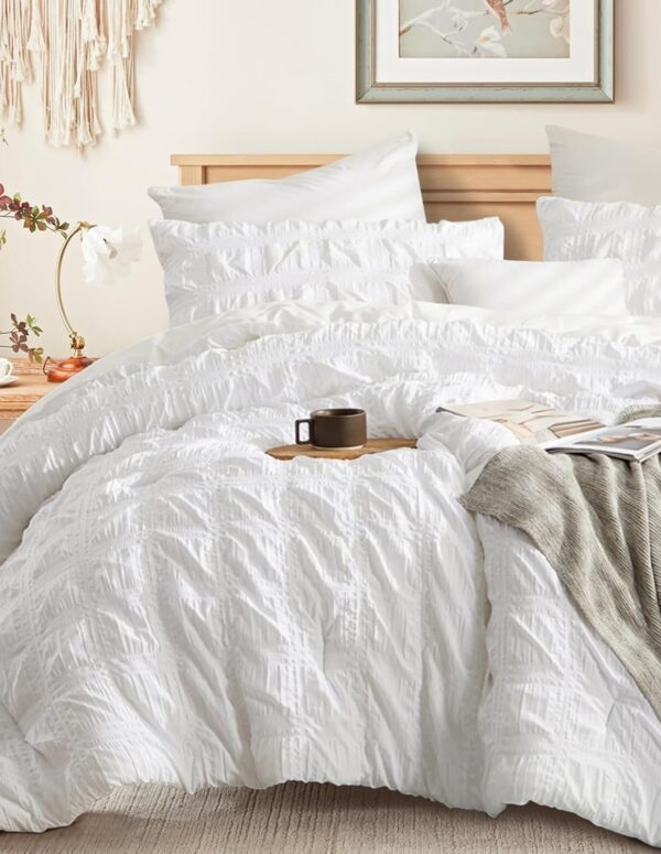 Weiche Seersucker Bettwäsche 155x220 cm 2-teilig Set