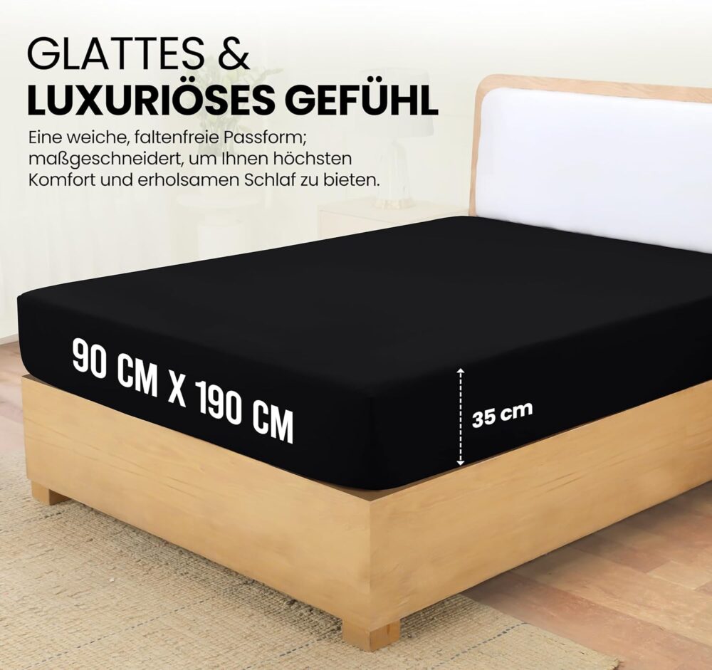 „Tiefes Spannbettlaken aus gebürsteter Mikrofaser“Fitted Sheets – Bild 2