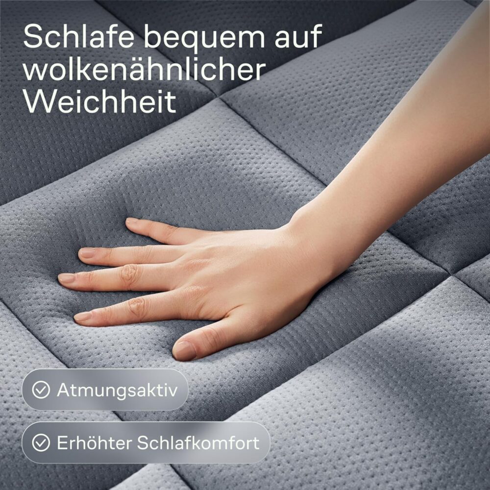 Bambus Matratzenauflage 180x200 cm Kühlend Atmungsaktiv – Bild 2