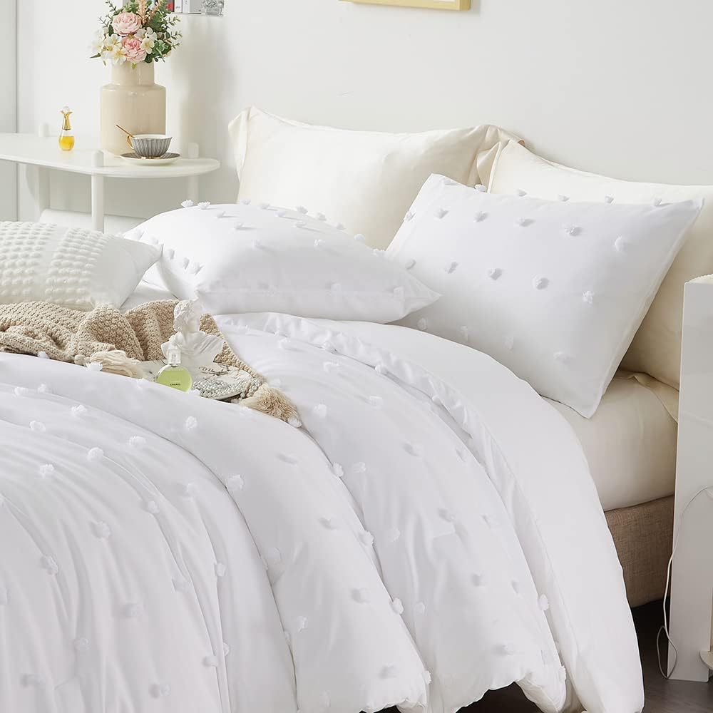 Boho Bed Linen 135x200 cm Tufted Pom Pom Soft Set – Bild 3