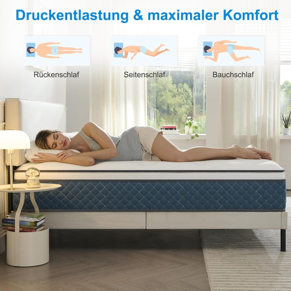 7-Zonen Taschenfederkernmatratze 180x200 H3 Komfort – Bild 3