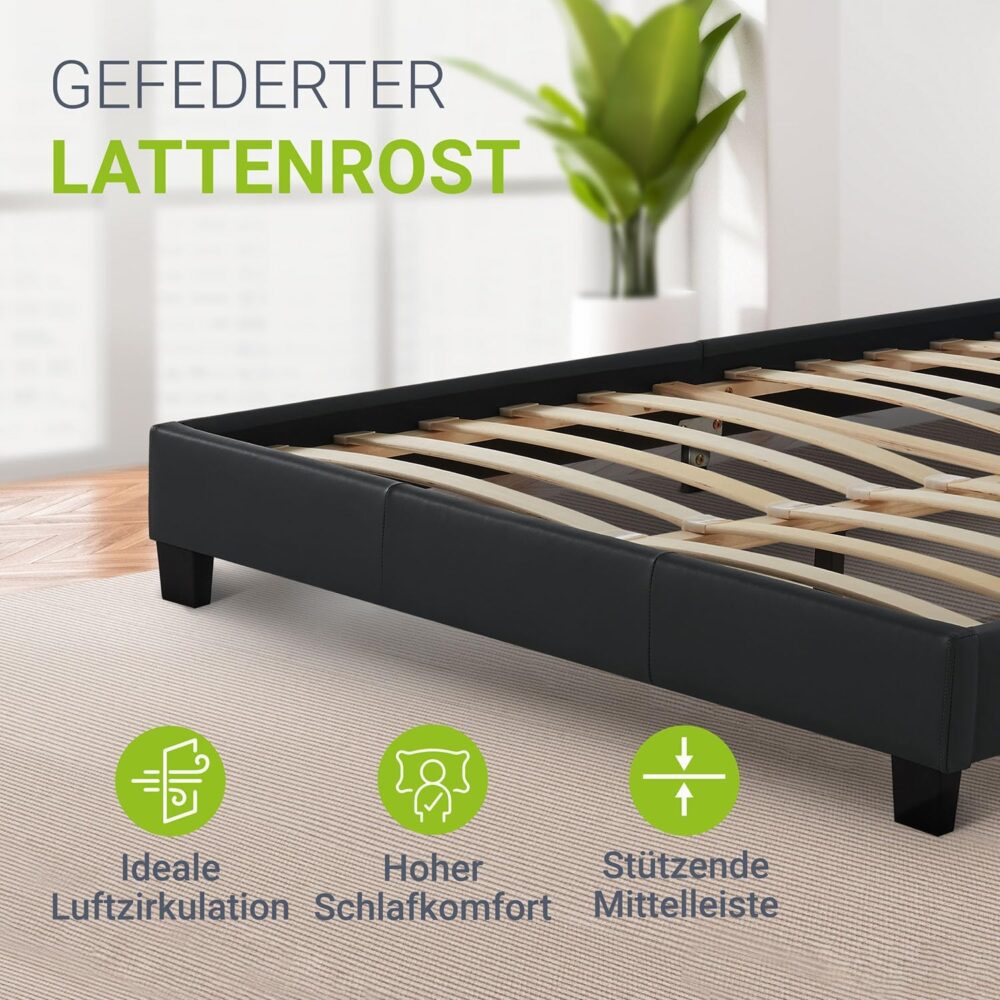 Elegant Upholstered Bed Modern Style Bedroom – Bild 4