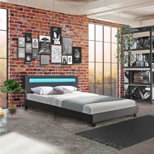 Faux Leather Upholstered Bed 4 Colours 3 Sizes