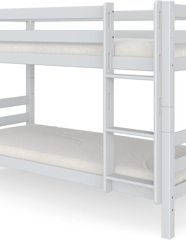 Massivholz Etagenbett 90x200 cm Buche Mit Treppe