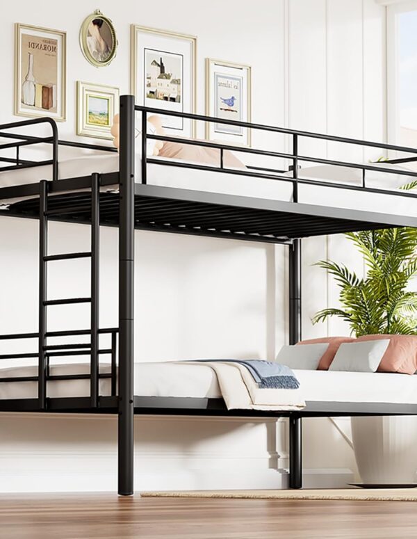 Etagenbett 90x200 cm Schwarz Mit Lattenrost Sicher
