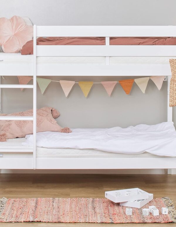 "Etagenbett für 2 Kinder, 70 x 160 cm – Kinder-Hochbett in Weiß"