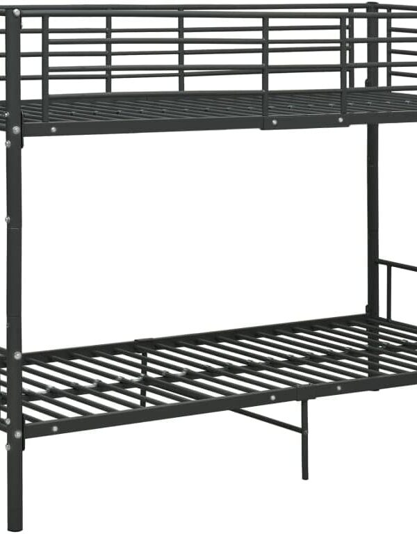 Metall Etagenbett 90x200 cm Schwarz Stabil Jugendbett