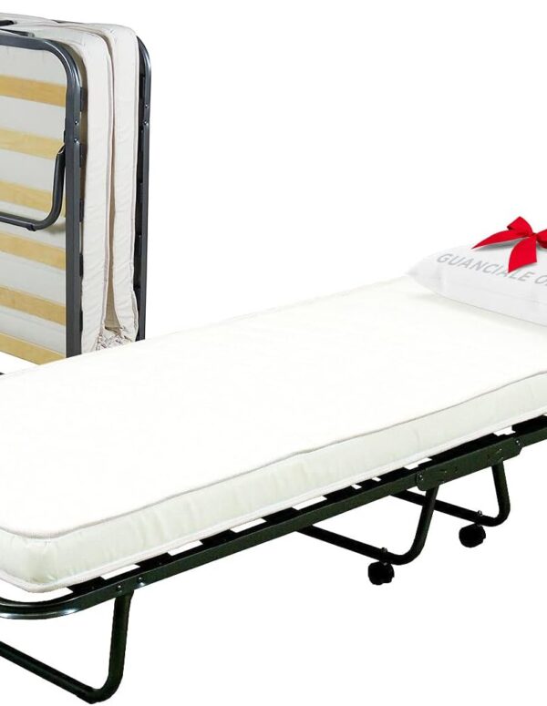 Folding bed with mattress dust cover and pillow Italy