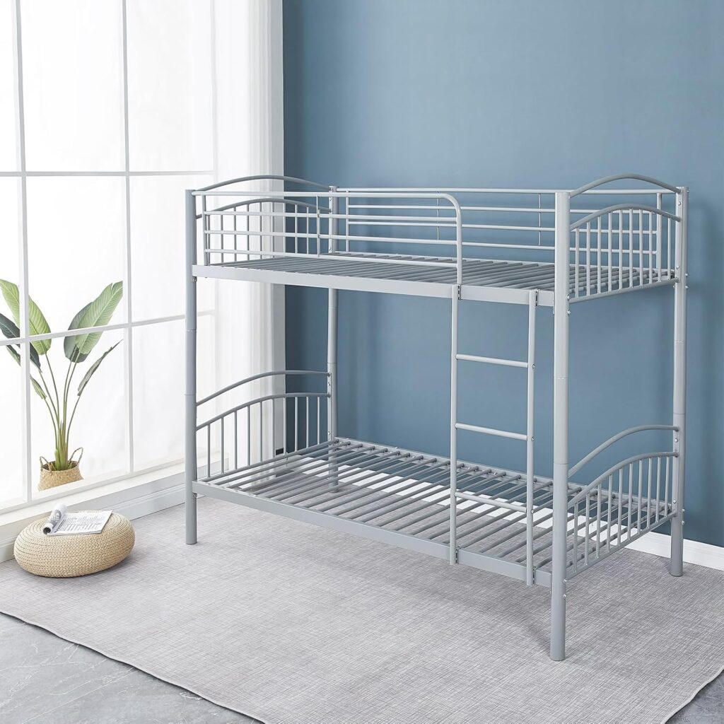 Etagenbett 190 x 90 cm Metall – trennbar in zwei Einzelbetten