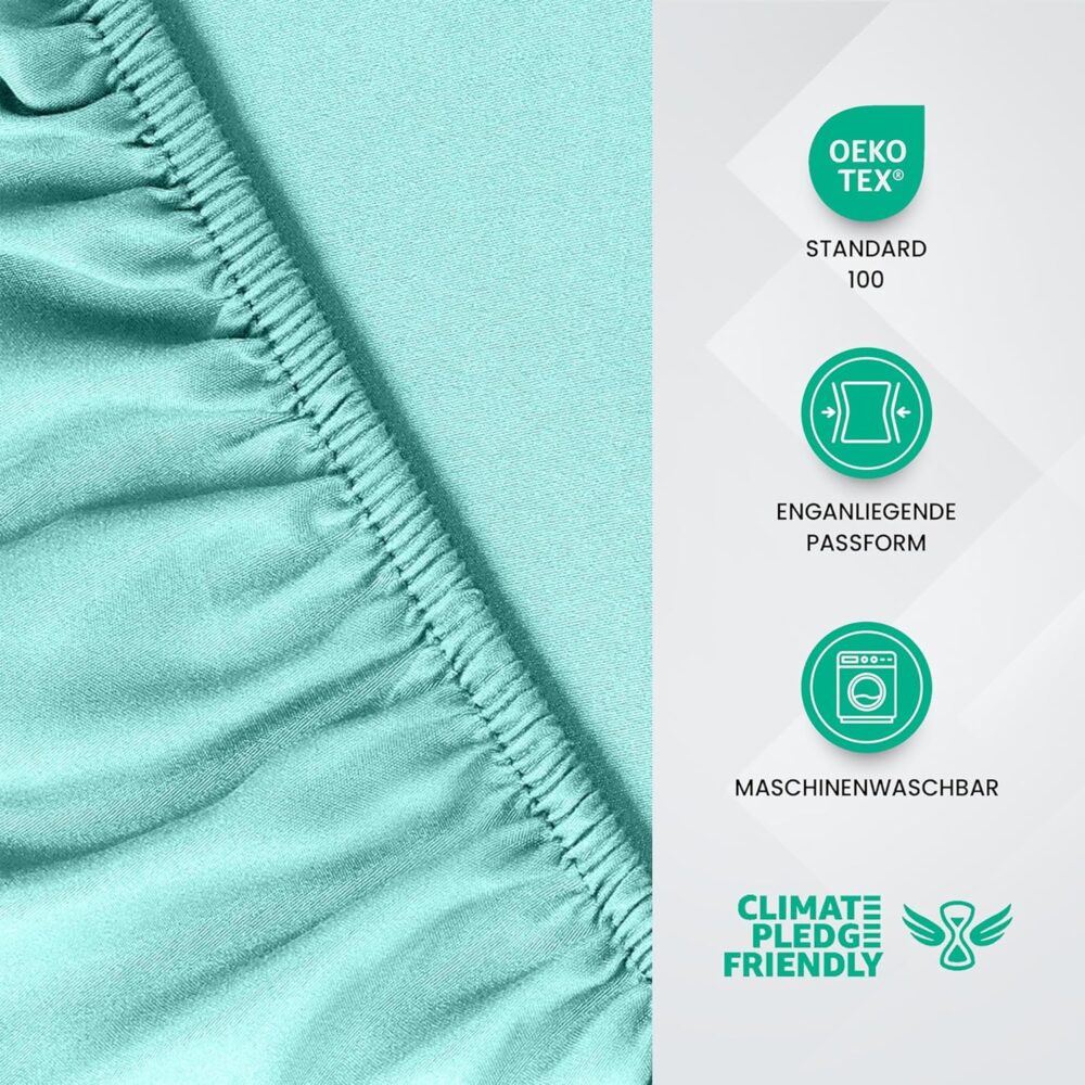 Brushed Microfibre Deep Pocket Fitted Sheet 90 x 200 cm – Bild 6