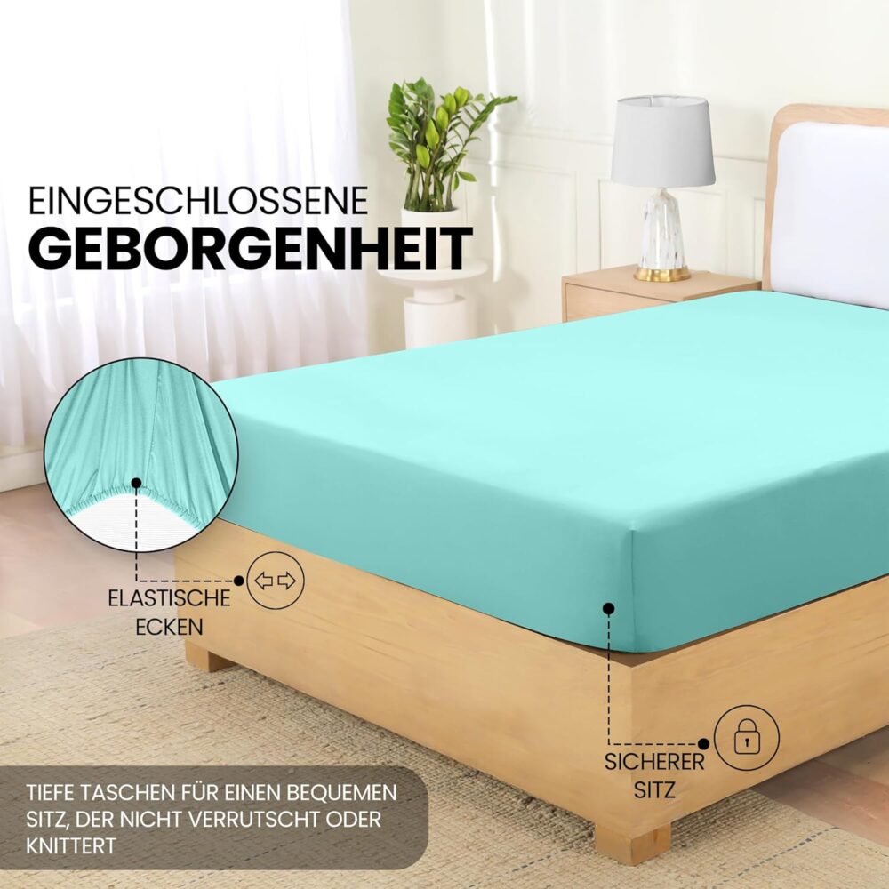 Brushed Microfibre Deep Pocket Fitted Sheet 90 x 200 cm – Bild 5