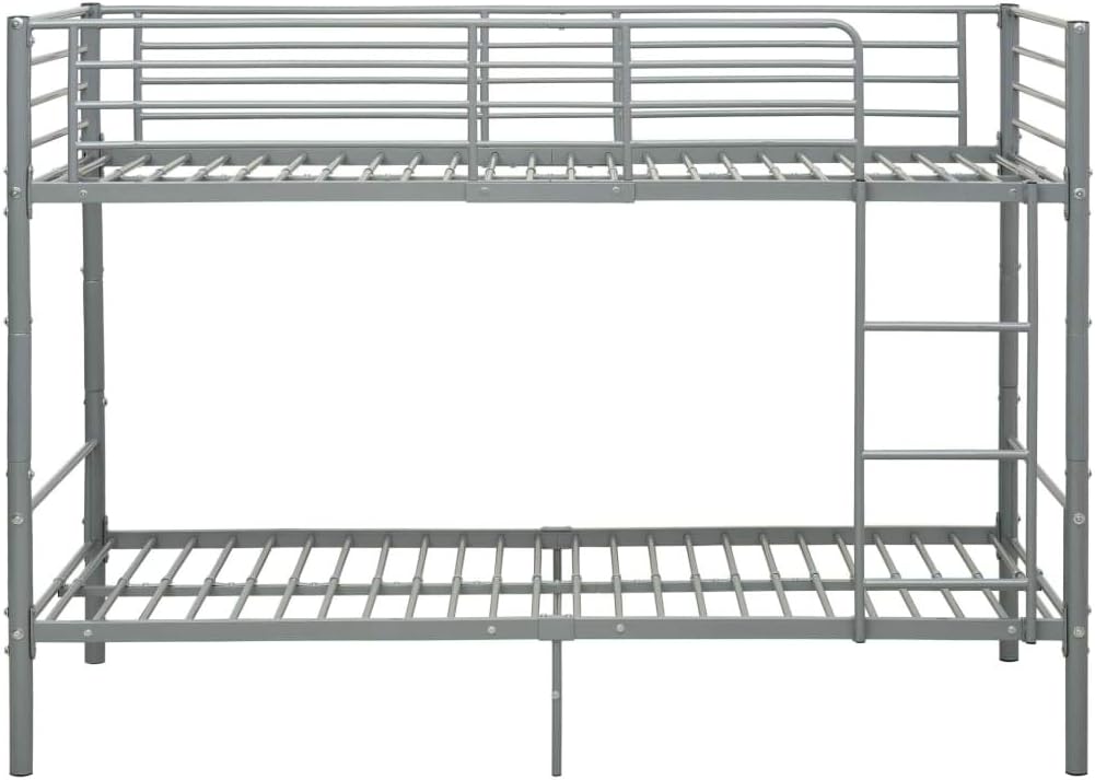 Metal bunk bed grey 90x200 cm sturdy and robust – Bild 4